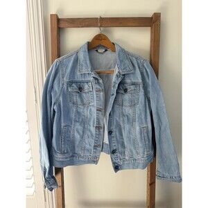 VTG L.L. Bean Women's Denim Trucker Jacket Medium PET Light Wash Jean Jacket